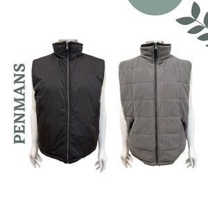 Penmans Reversible Puffer Vest Black Grey – 2 Looks, 1 Vest! size Large